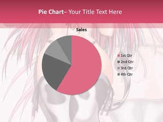 A Woman With Pink Hair And Black And White Stockings PowerPoint Template
