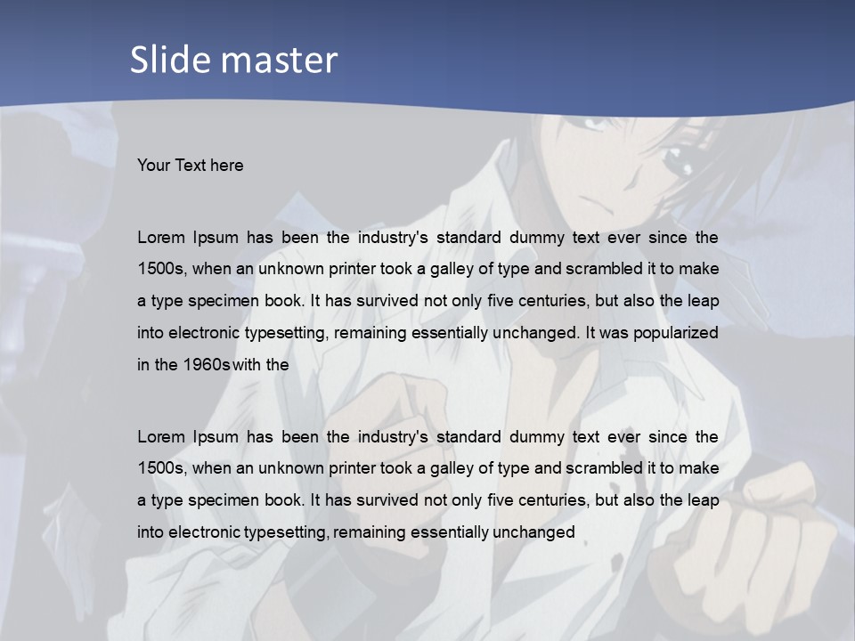 A Man In A White Shirt Holding A Knife PowerPoint Template