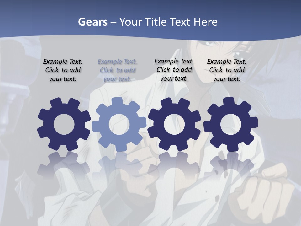 A Man In A White Shirt Holding A Knife PowerPoint Template