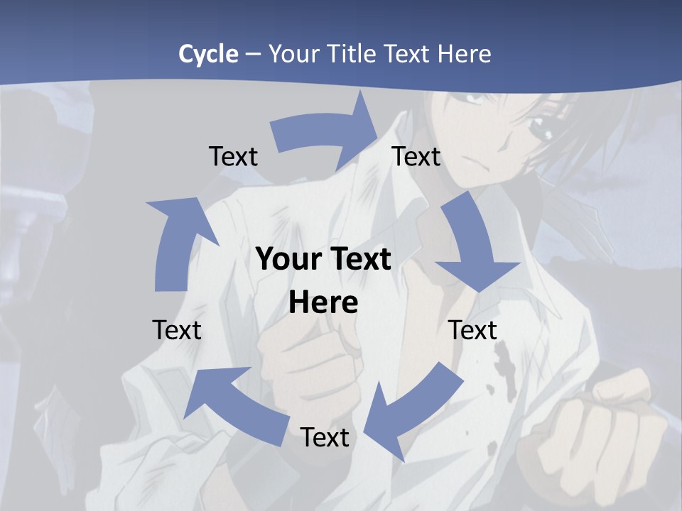 A Man In A White Shirt Holding A Knife PowerPoint Template