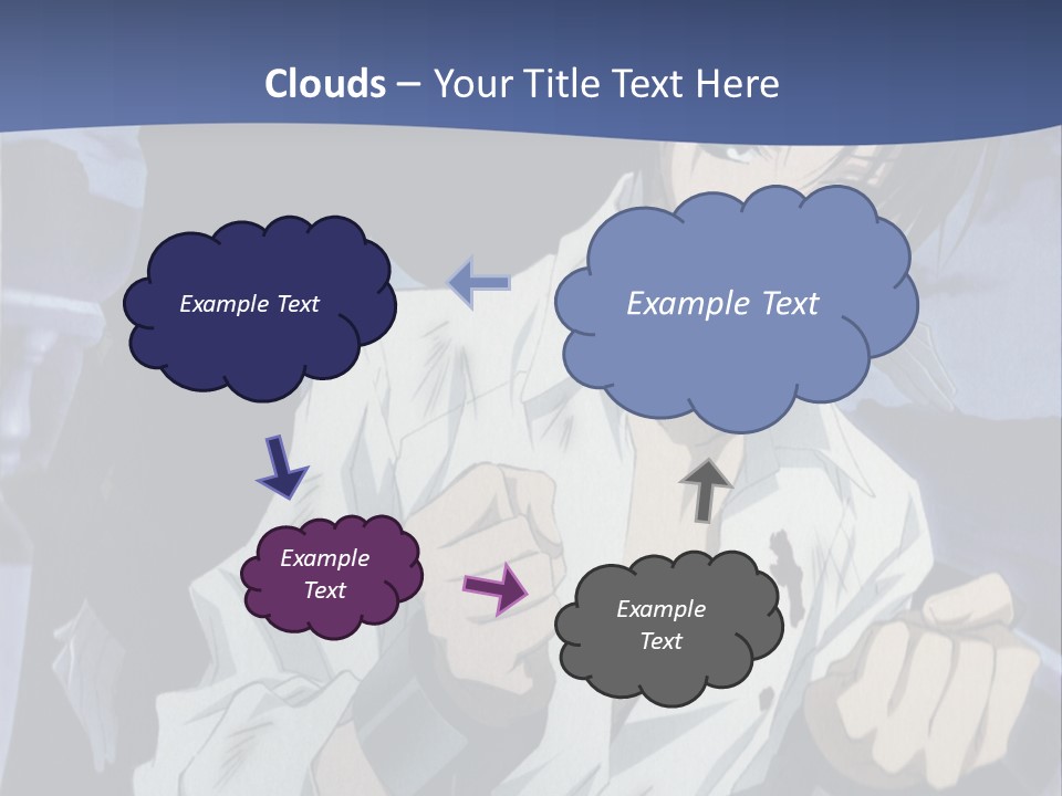 A Man In A White Shirt Holding A Knife PowerPoint Template