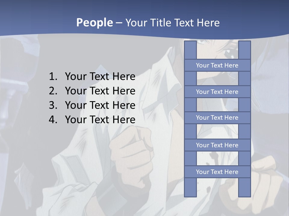 A Man In A White Shirt Holding A Knife PowerPoint Template