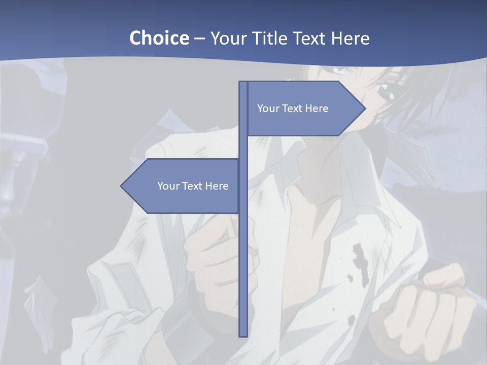 A Man In A White Shirt Holding A Knife PowerPoint Template