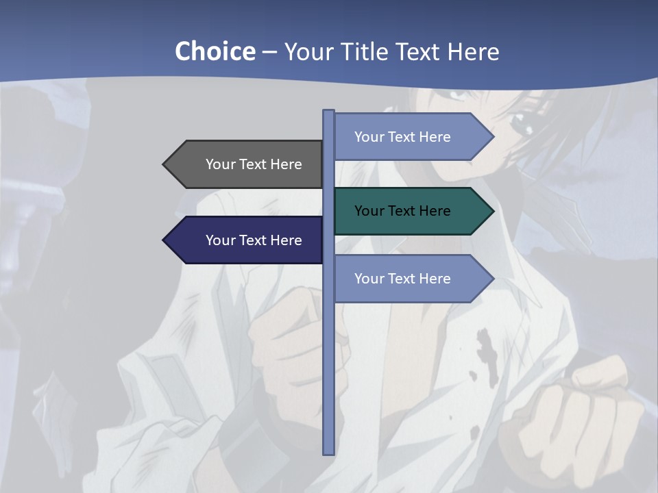 A Man In A White Shirt Holding A Knife PowerPoint Template