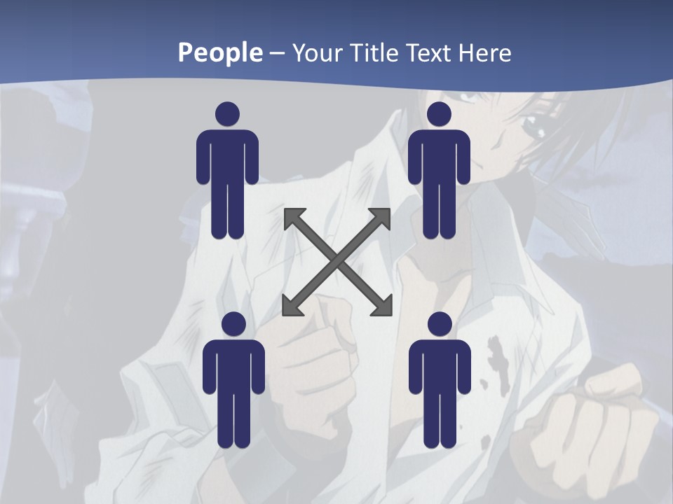 A Man In A White Shirt Holding A Knife PowerPoint Template
