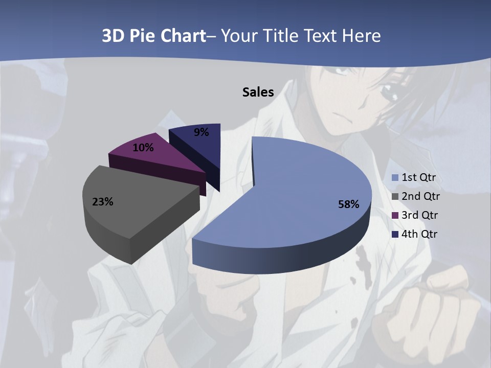 A Man In A White Shirt Holding A Knife PowerPoint Template