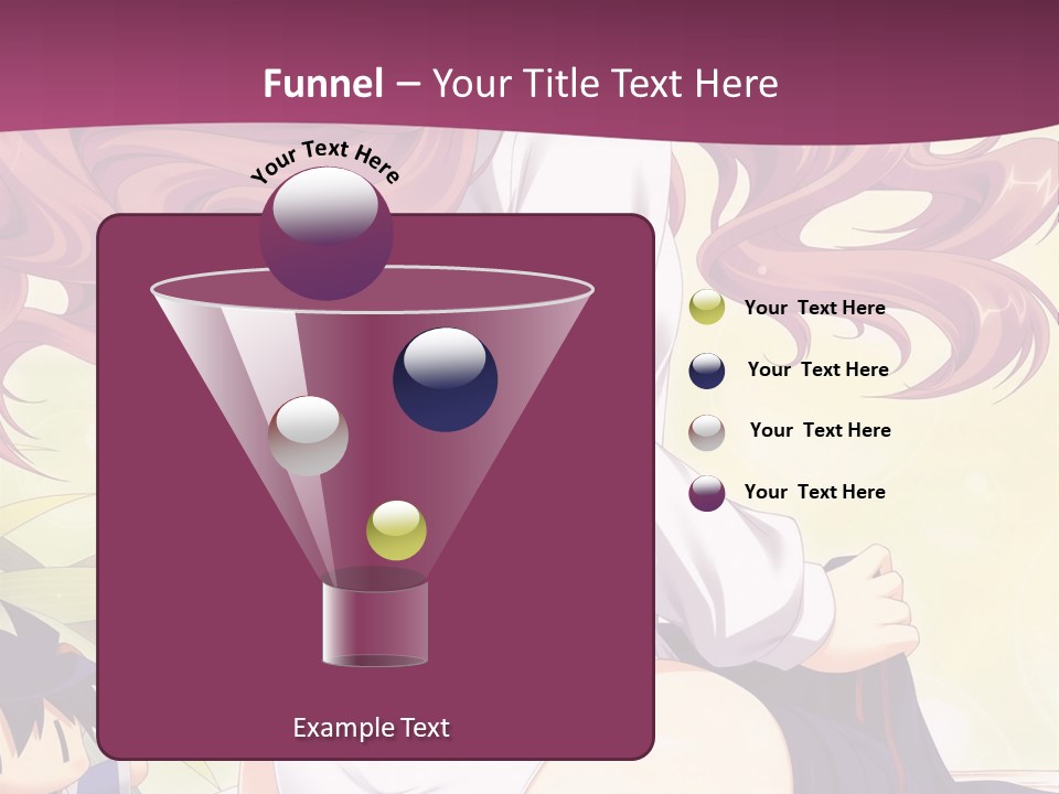 A Woman With Long Pink Hair Sitting On A Bed PowerPoint Template