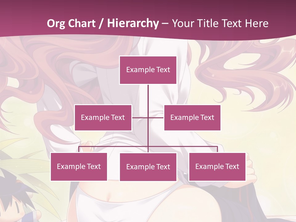 A Woman With Long Pink Hair Sitting On A Bed PowerPoint Template