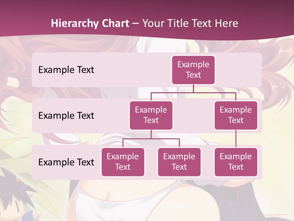 A Woman With Long Pink Hair Sitting On A Bed PowerPoint Template