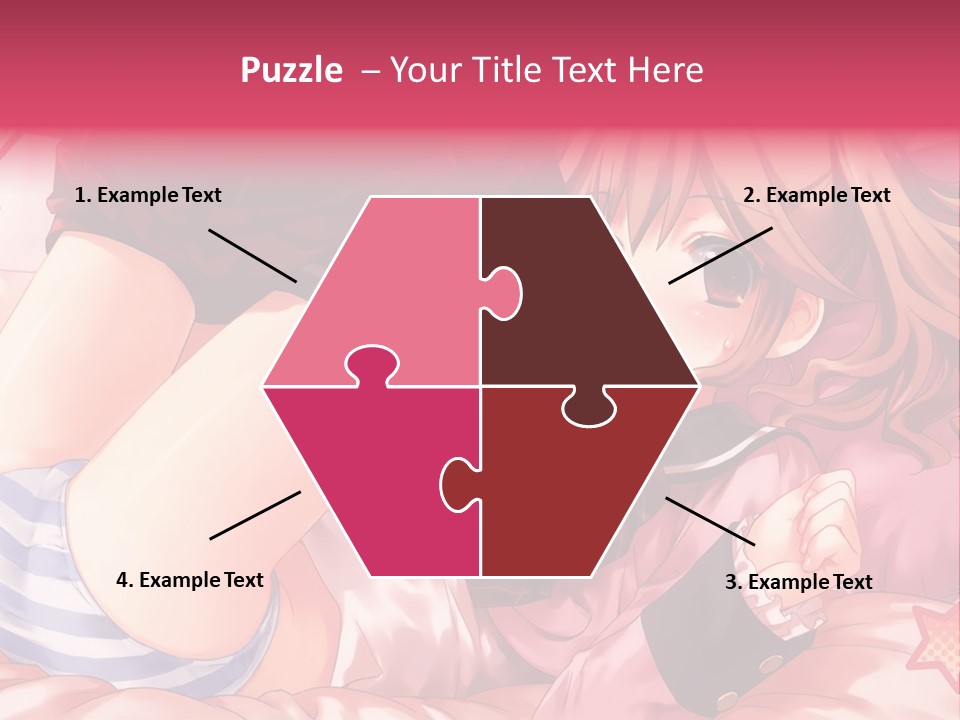 A Girl Laying On A Bed With A Bow In Her Hair PowerPoint Template