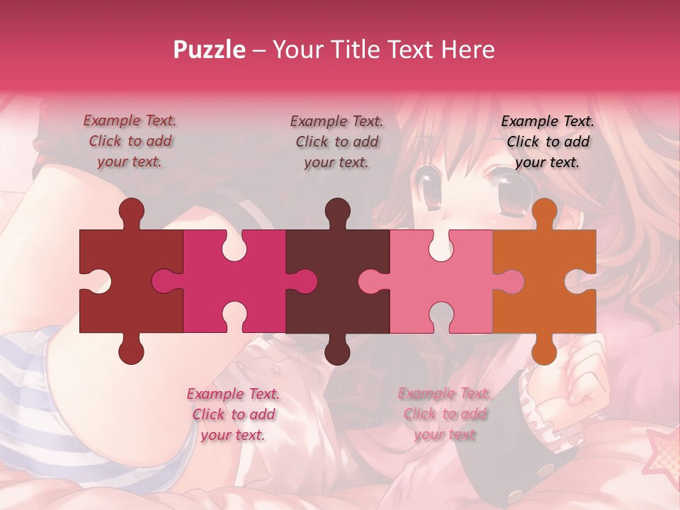 A Girl Laying On A Bed With A Bow In Her Hair PowerPoint Template