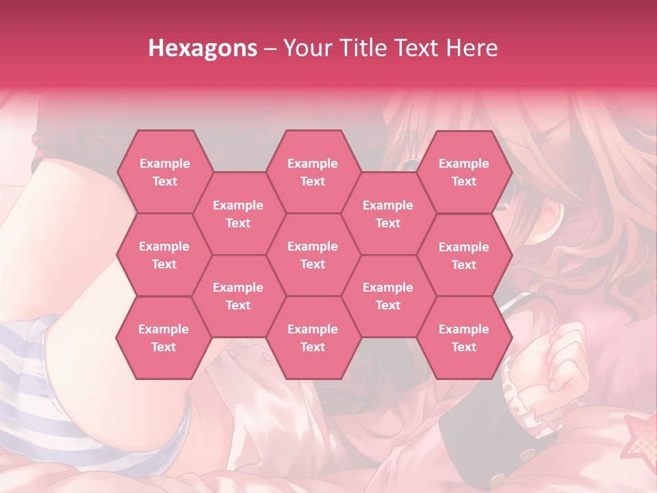 A Girl Laying On A Bed With A Bow In Her Hair PowerPoint Template