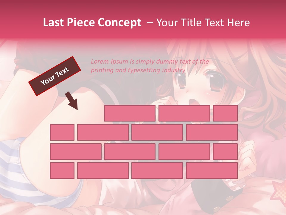 A Girl Laying On A Bed With A Bow In Her Hair PowerPoint Template