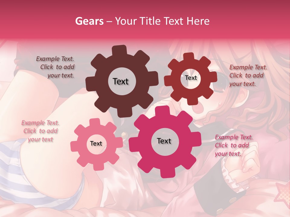 A Girl Laying On A Bed With A Bow In Her Hair PowerPoint Template