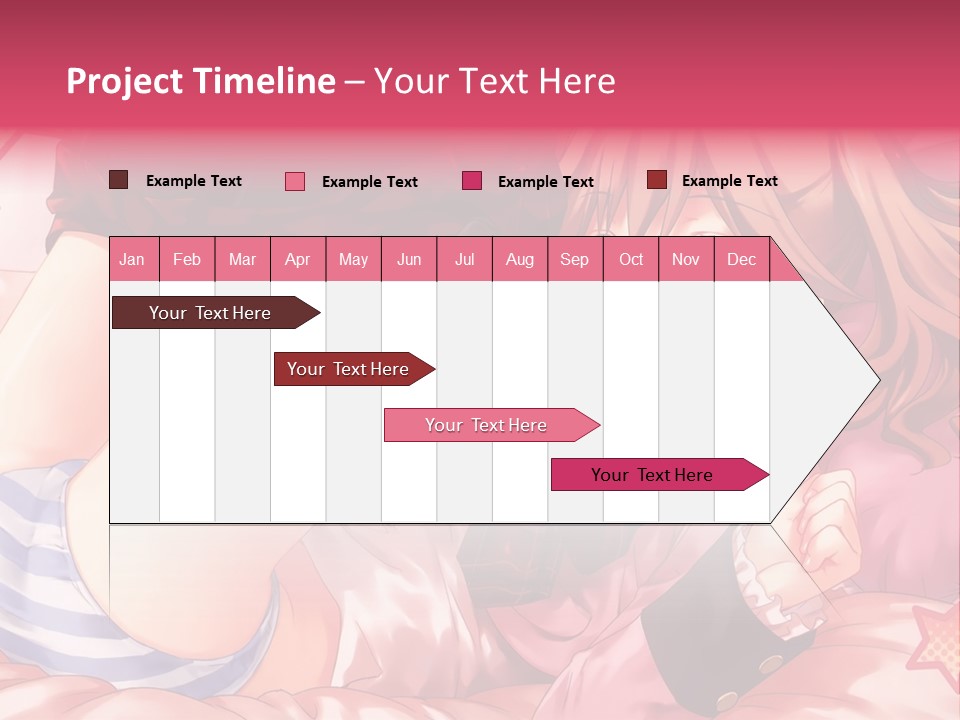 A Girl Laying On A Bed With A Bow In Her Hair PowerPoint Template