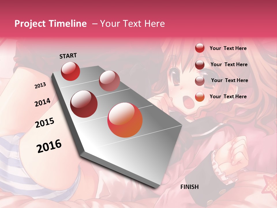 A Girl Laying On A Bed With A Bow In Her Hair PowerPoint Template