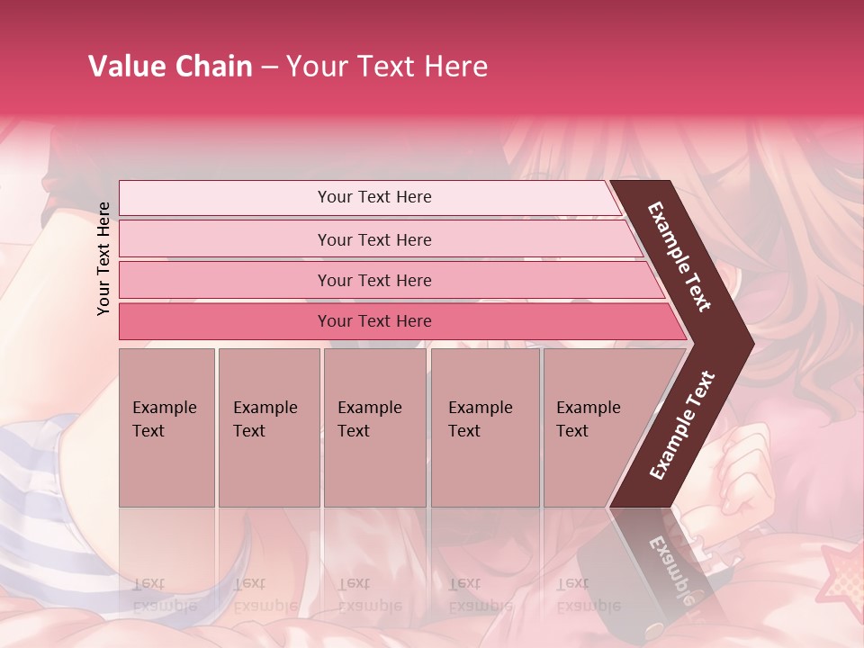 A Girl Laying On A Bed With A Bow In Her Hair PowerPoint Template