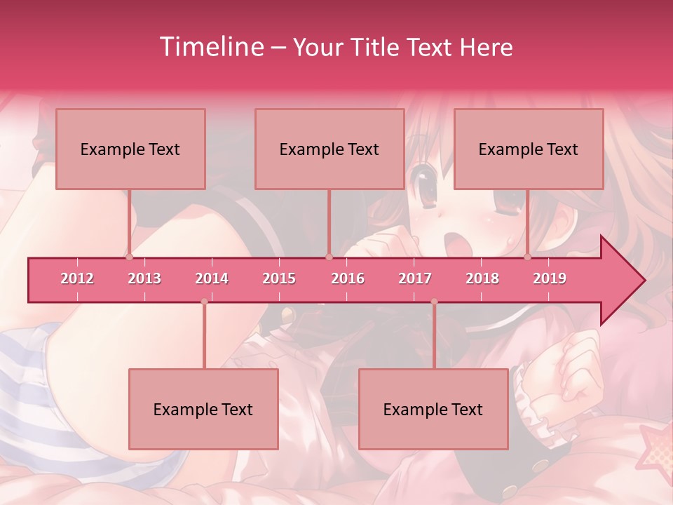 A Girl Laying On A Bed With A Bow In Her Hair PowerPoint Template