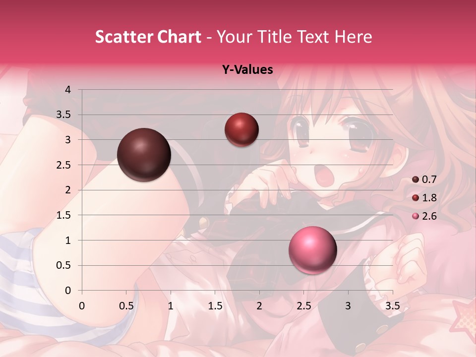 A Girl Laying On A Bed With A Bow In Her Hair PowerPoint Template