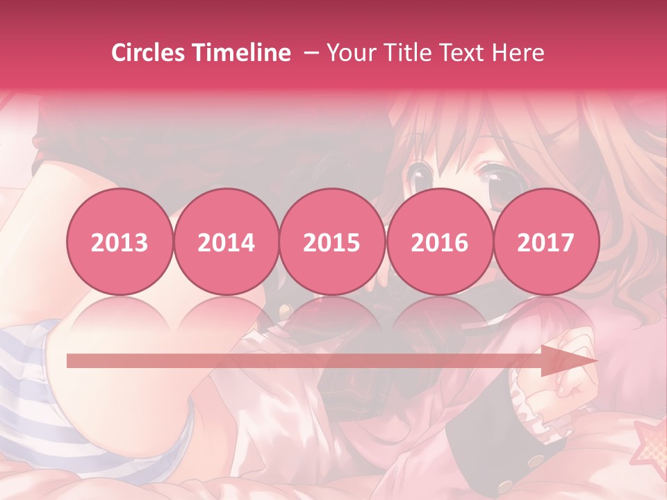 A Girl Laying On A Bed With A Bow In Her Hair PowerPoint Template