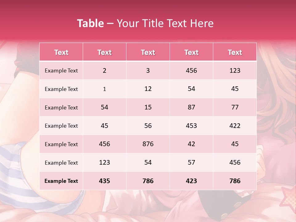 A Girl Laying On A Bed With A Bow In Her Hair PowerPoint Template