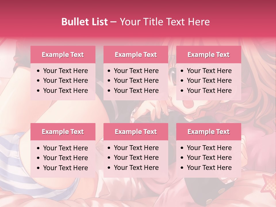 A Girl Laying On A Bed With A Bow In Her Hair PowerPoint Template