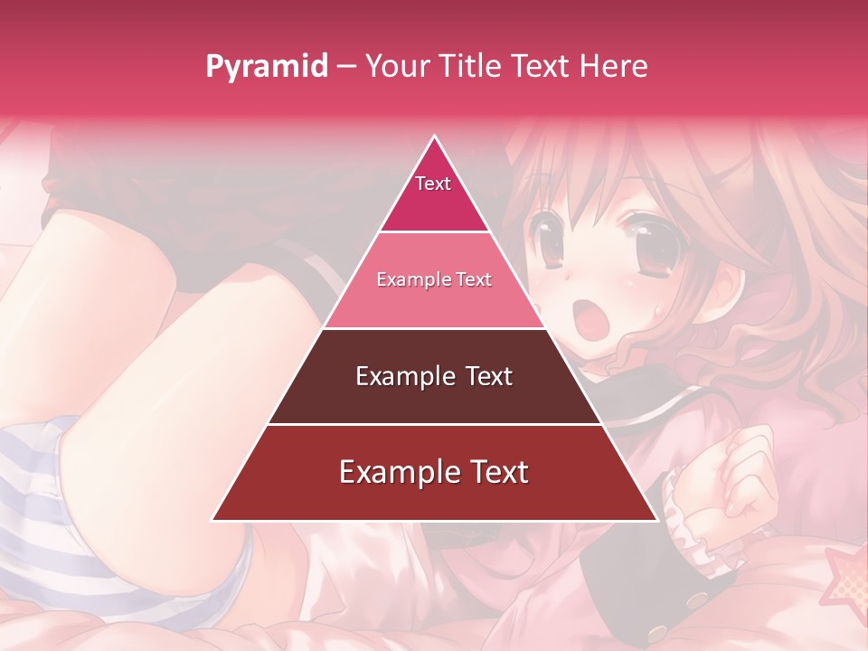 A Girl Laying On A Bed With A Bow In Her Hair PowerPoint Template