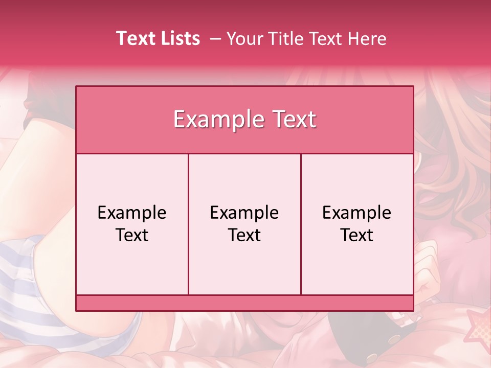 A Girl Laying On A Bed With A Bow In Her Hair PowerPoint Template