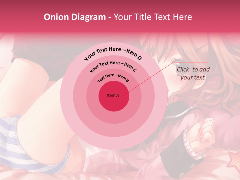 A Girl Laying On A Bed With A Bow In Her Hair PowerPoint Template