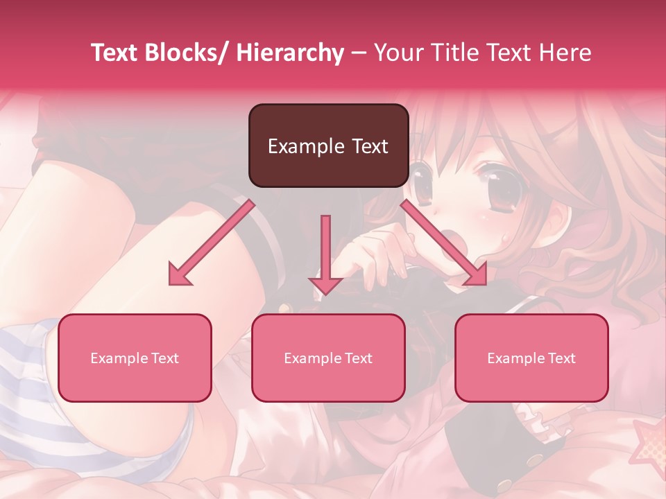 A Girl Laying On A Bed With A Bow In Her Hair PowerPoint Template