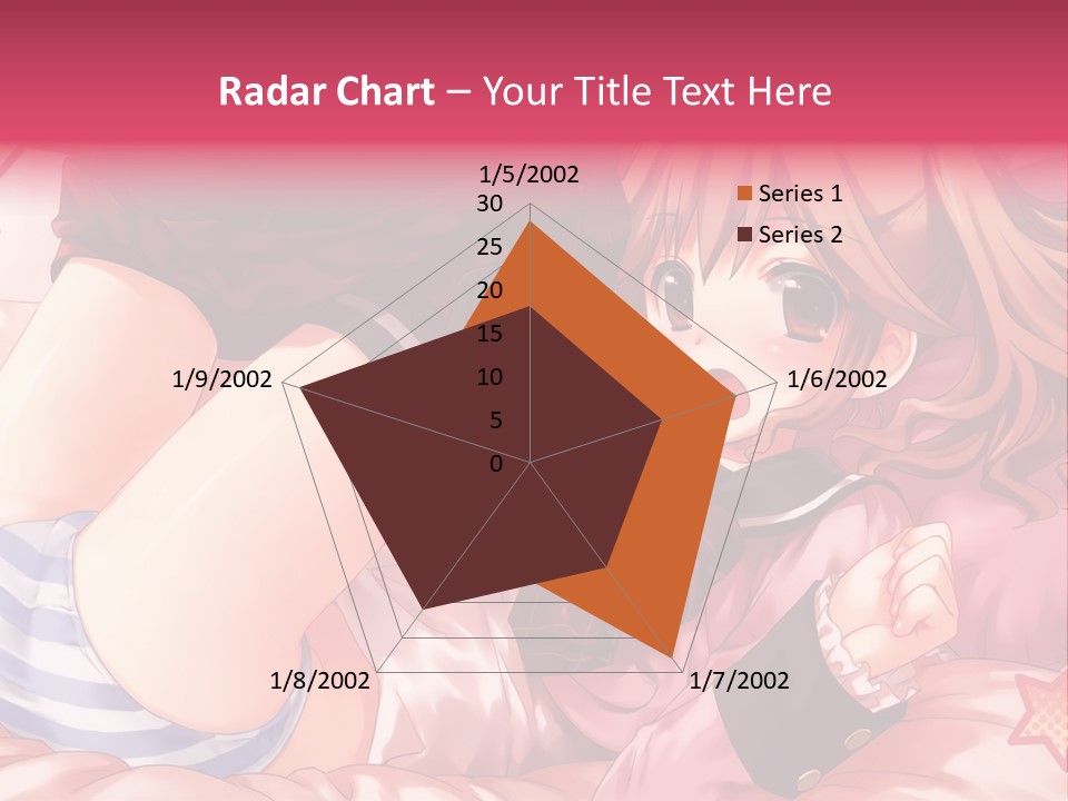 A Girl Laying On A Bed With A Bow In Her Hair PowerPoint Template