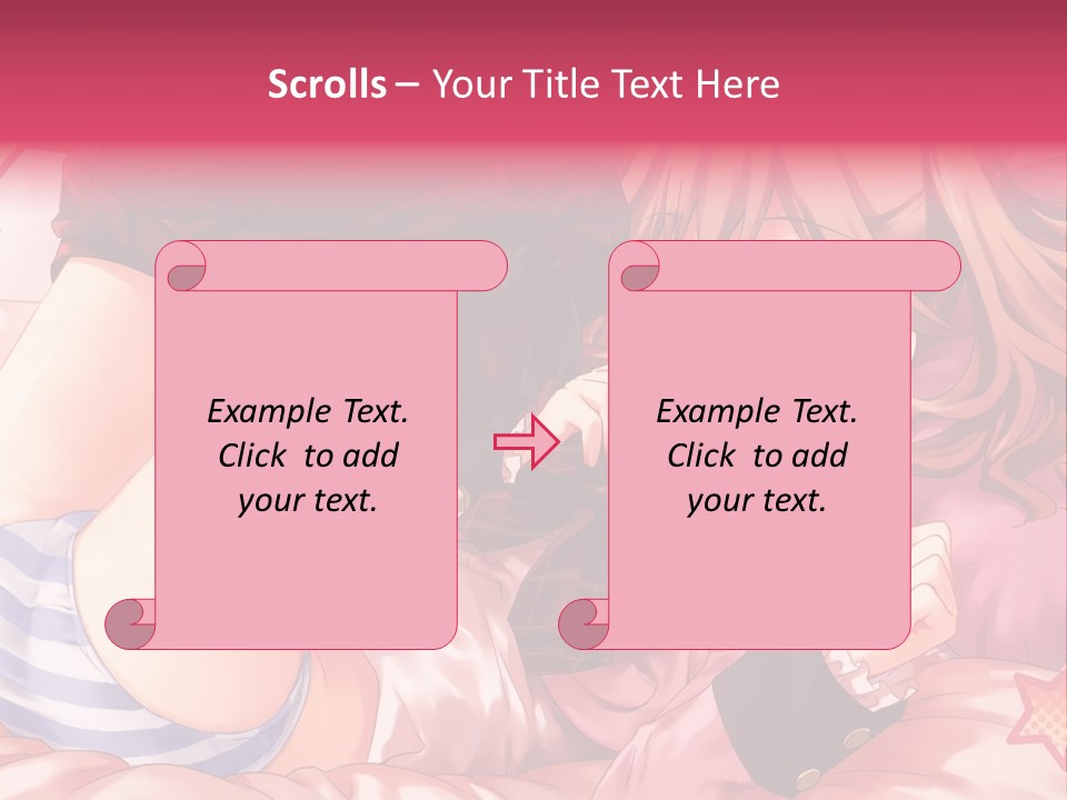 A Girl Laying On A Bed With A Bow In Her Hair PowerPoint Template