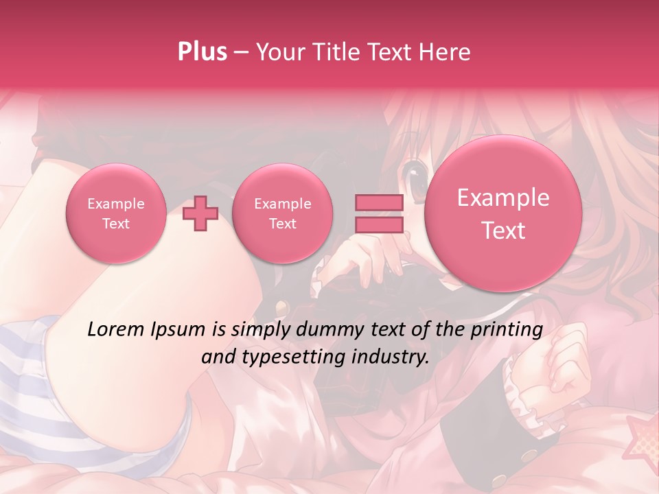 A Girl Laying On A Bed With A Bow In Her Hair PowerPoint Template