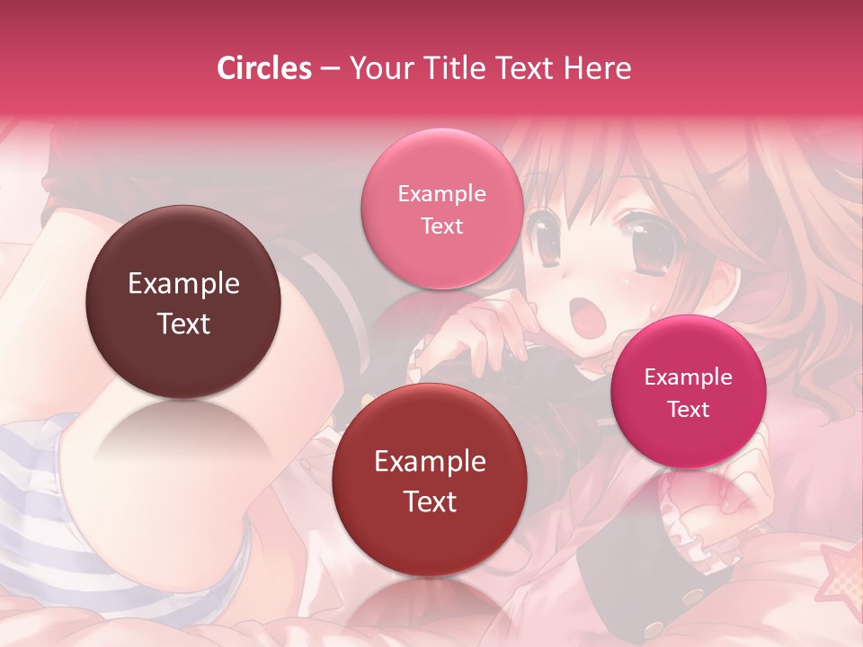 A Girl Laying On A Bed With A Bow In Her Hair PowerPoint Template