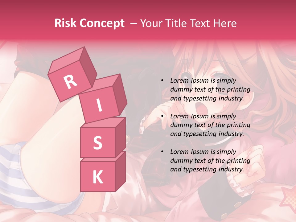 A Girl Laying On A Bed With A Bow In Her Hair PowerPoint Template