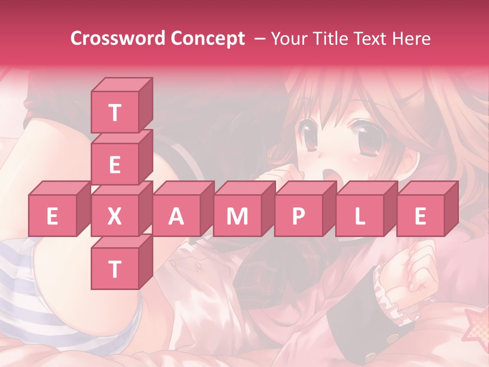 A Girl Laying On A Bed With A Bow In Her Hair PowerPoint Template