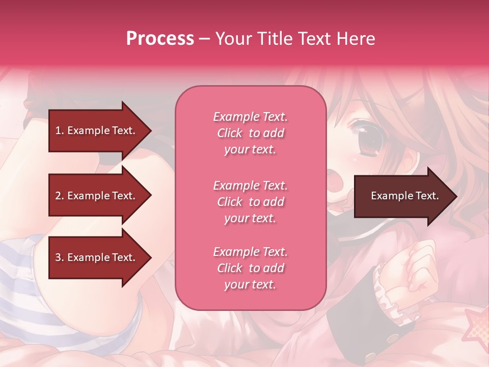 A Girl Laying On A Bed With A Bow In Her Hair PowerPoint Template