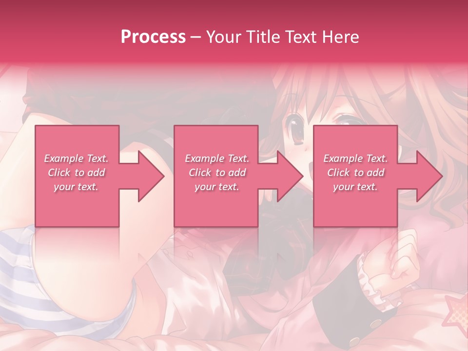 A Girl Laying On A Bed With A Bow In Her Hair PowerPoint Template