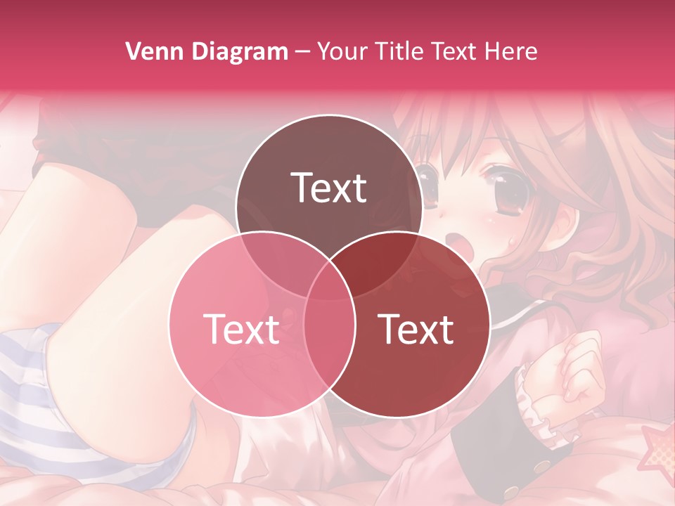 A Girl Laying On A Bed With A Bow In Her Hair PowerPoint Template