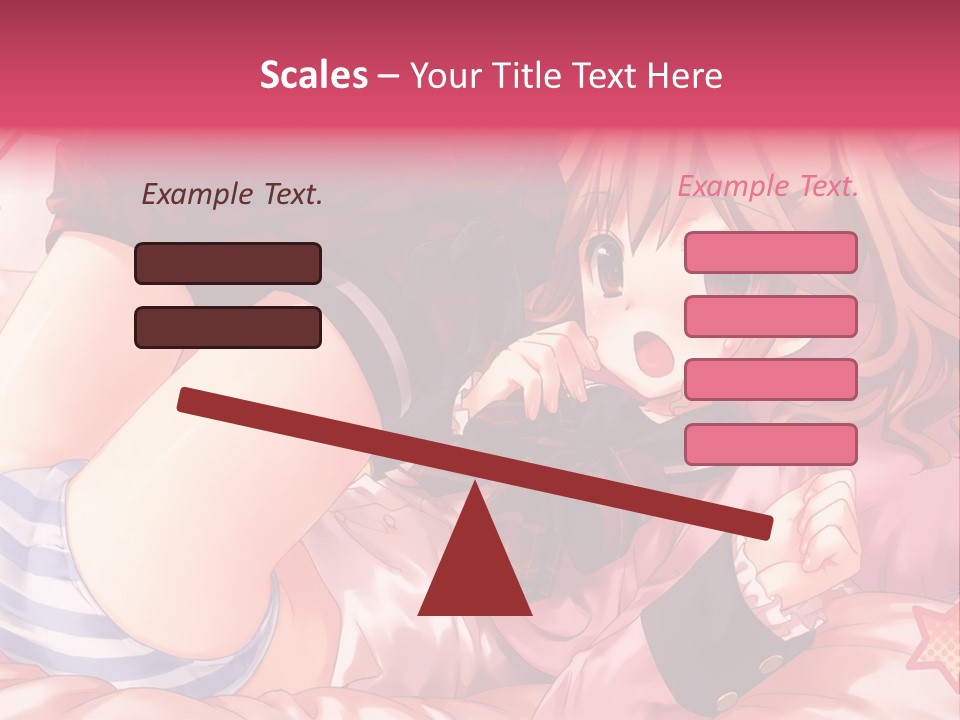 A Girl Laying On A Bed With A Bow In Her Hair PowerPoint Template