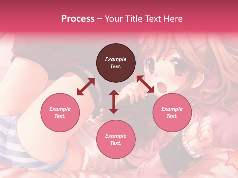 A Girl Laying On A Bed With A Bow In Her Hair PowerPoint Template