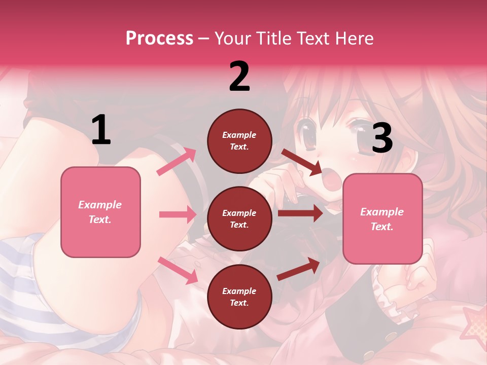 A Girl Laying On A Bed With A Bow In Her Hair PowerPoint Template