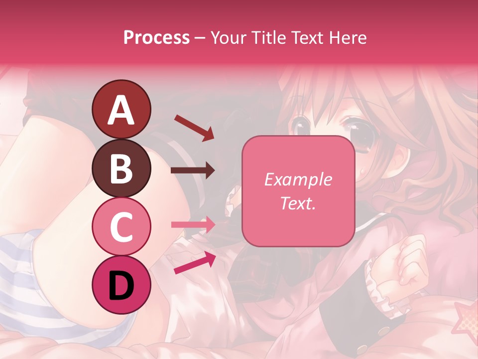 A Girl Laying On A Bed With A Bow In Her Hair PowerPoint Template