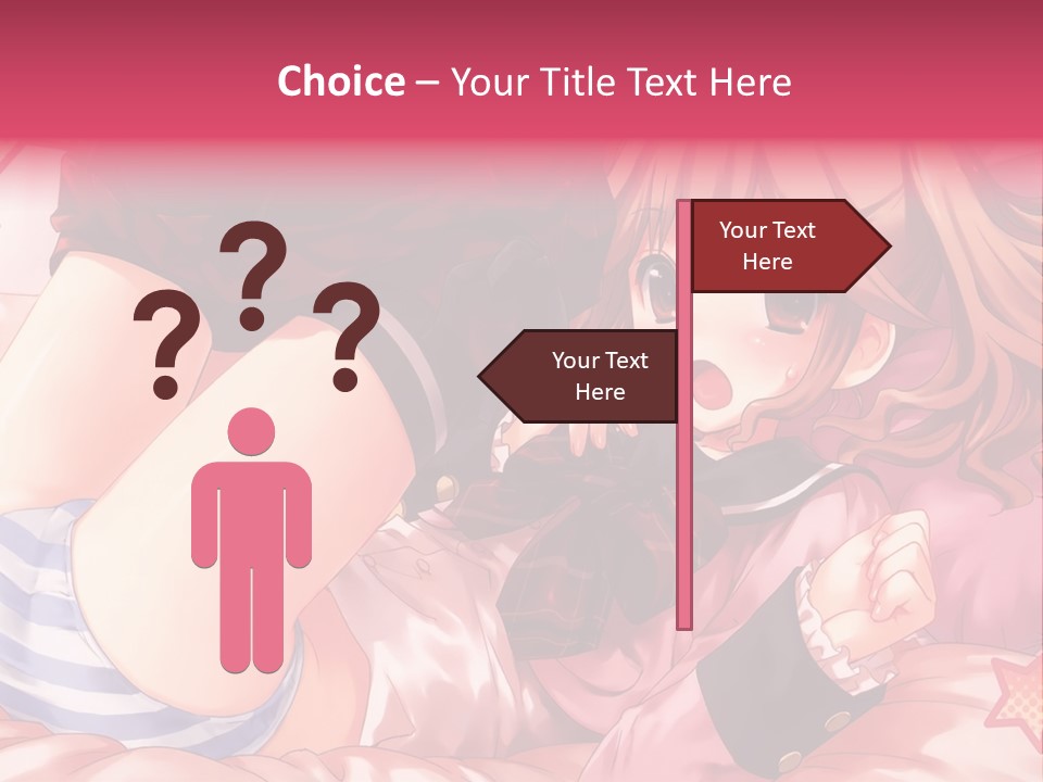 A Girl Laying On A Bed With A Bow In Her Hair PowerPoint Template