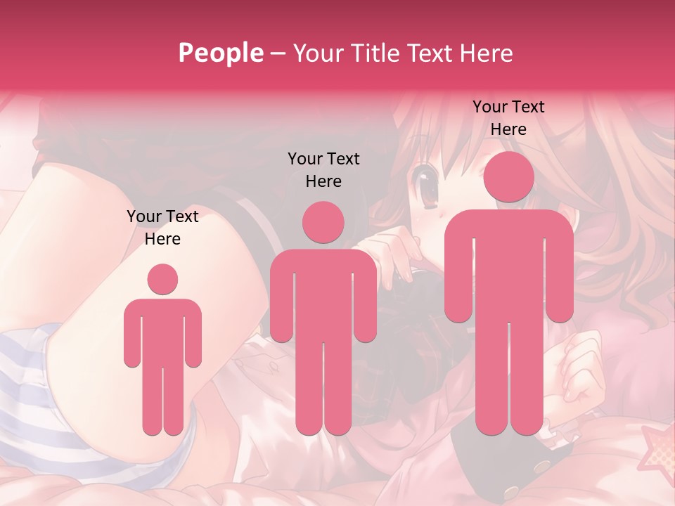 A Girl Laying On A Bed With A Bow In Her Hair PowerPoint Template