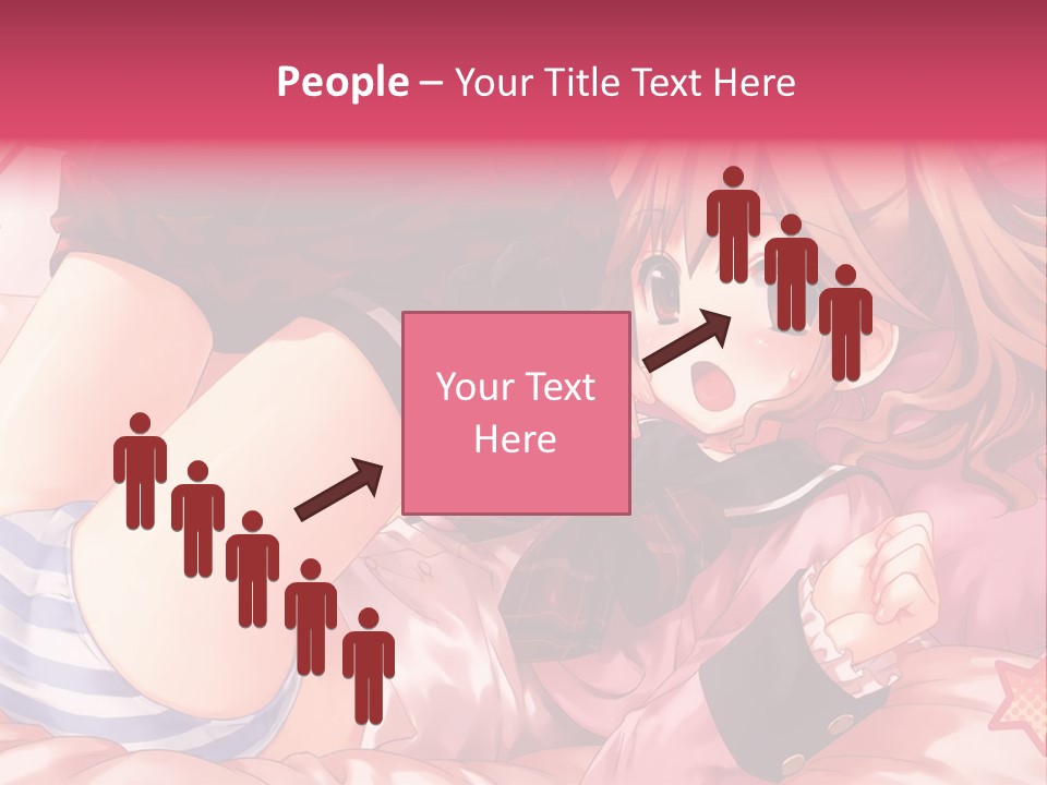 A Girl Laying On A Bed With A Bow In Her Hair PowerPoint Template