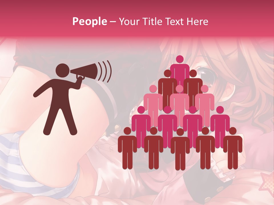 A Girl Laying On A Bed With A Bow In Her Hair PowerPoint Template