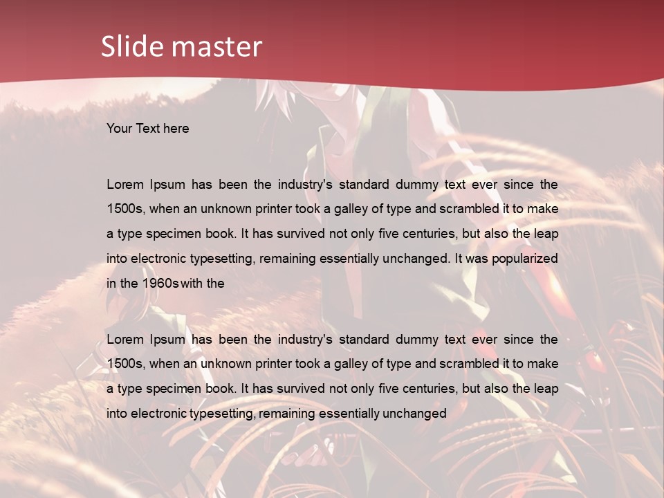 A Couple Of Anime Characters In A Field PowerPoint Template