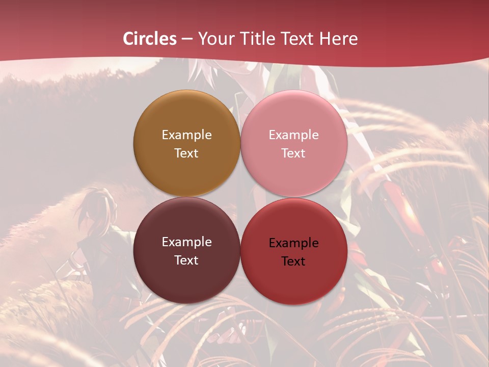 A Couple Of Anime Characters In A Field PowerPoint Template