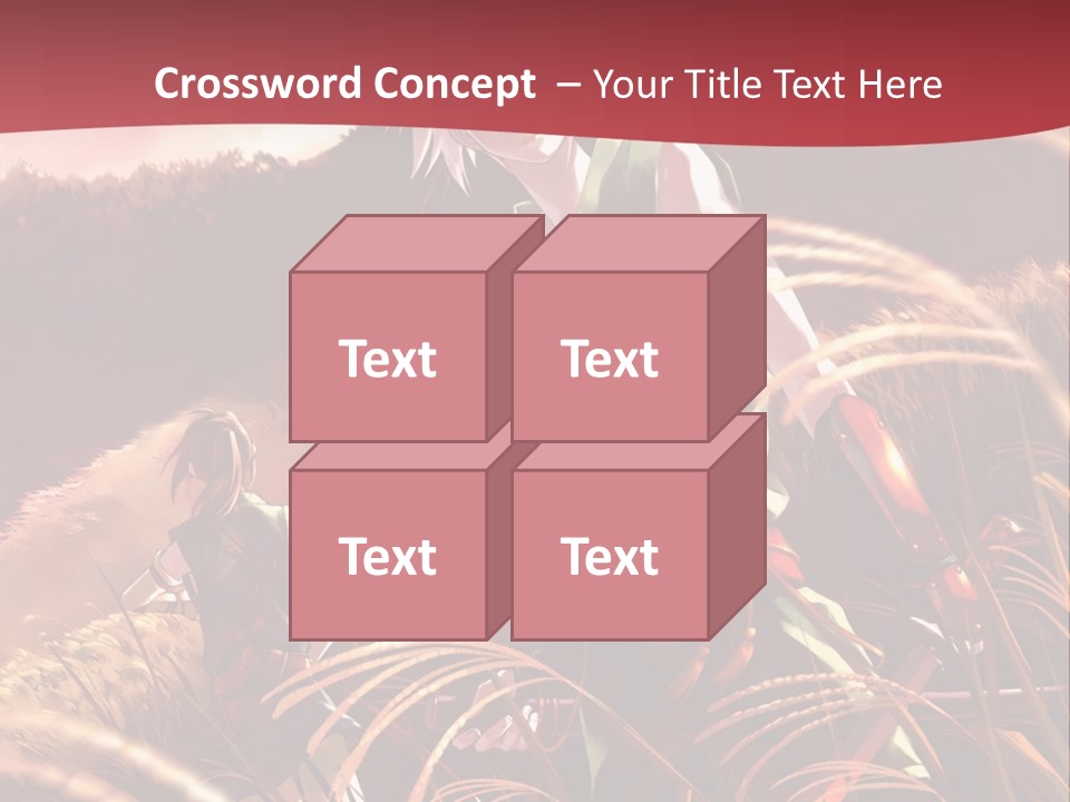 A Couple Of Anime Characters In A Field PowerPoint Template